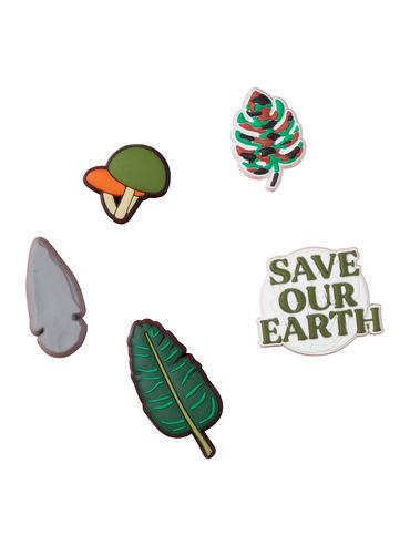 save our earth sandal backer jibbitz shoe charm - (pack of 5)