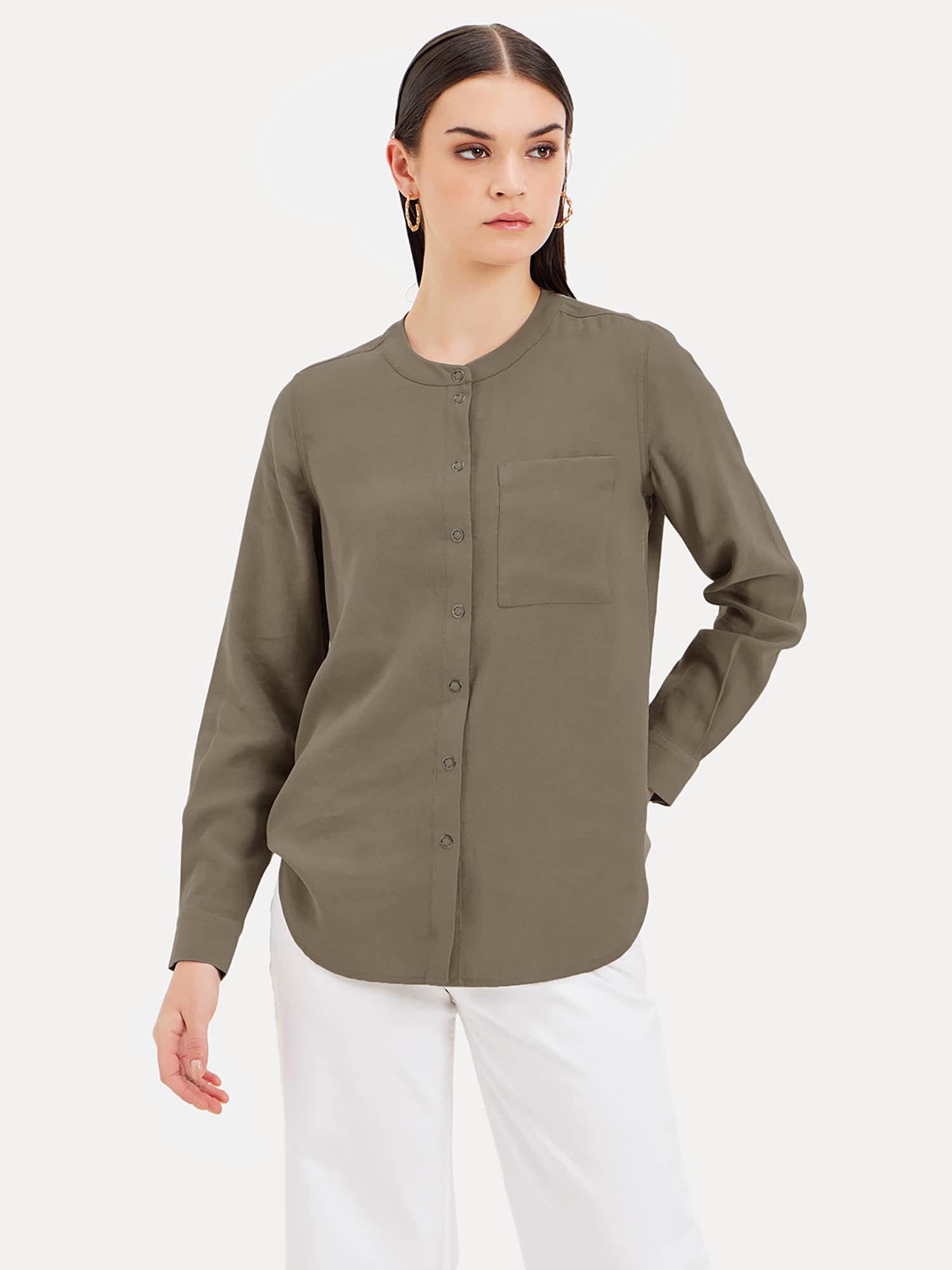 sawyer mandarin collar shirt