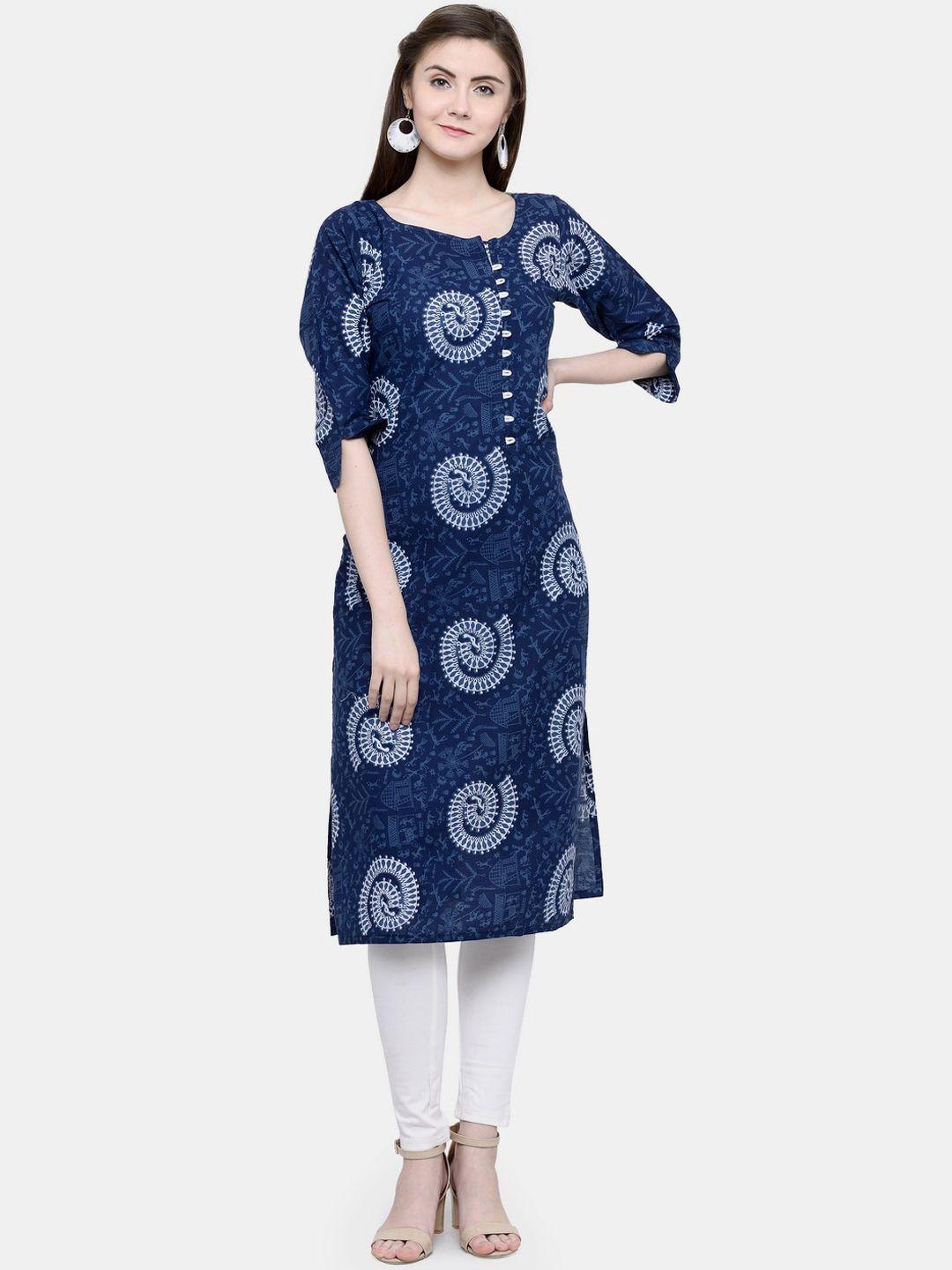 sayesha women blue printed kurta