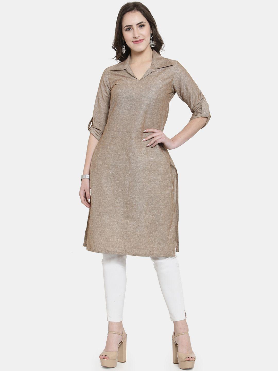 sayesha women brown pathani kurta