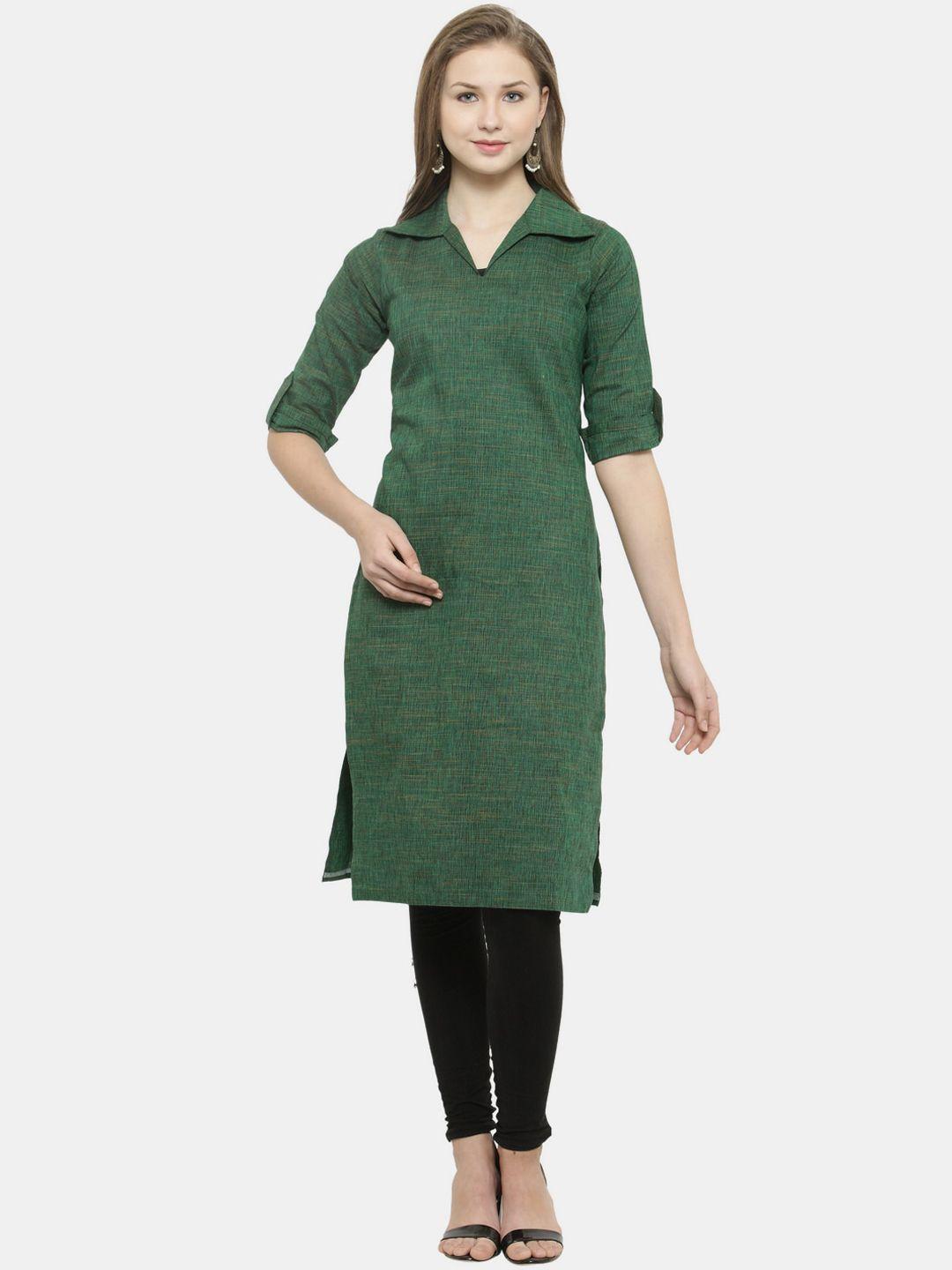 sayesha women green cotton kurta