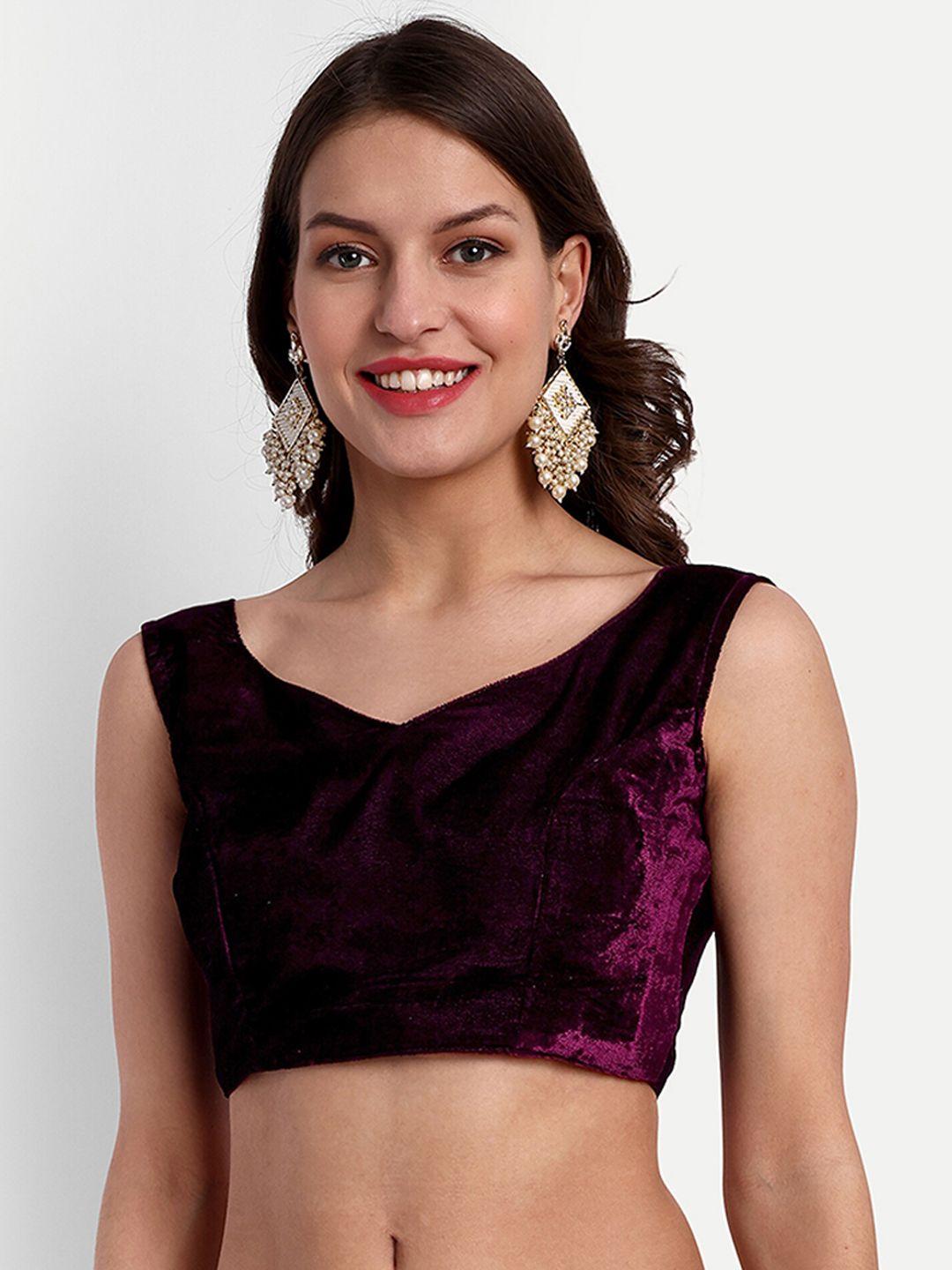 sazrika sweetheart neck velvet saree blouse