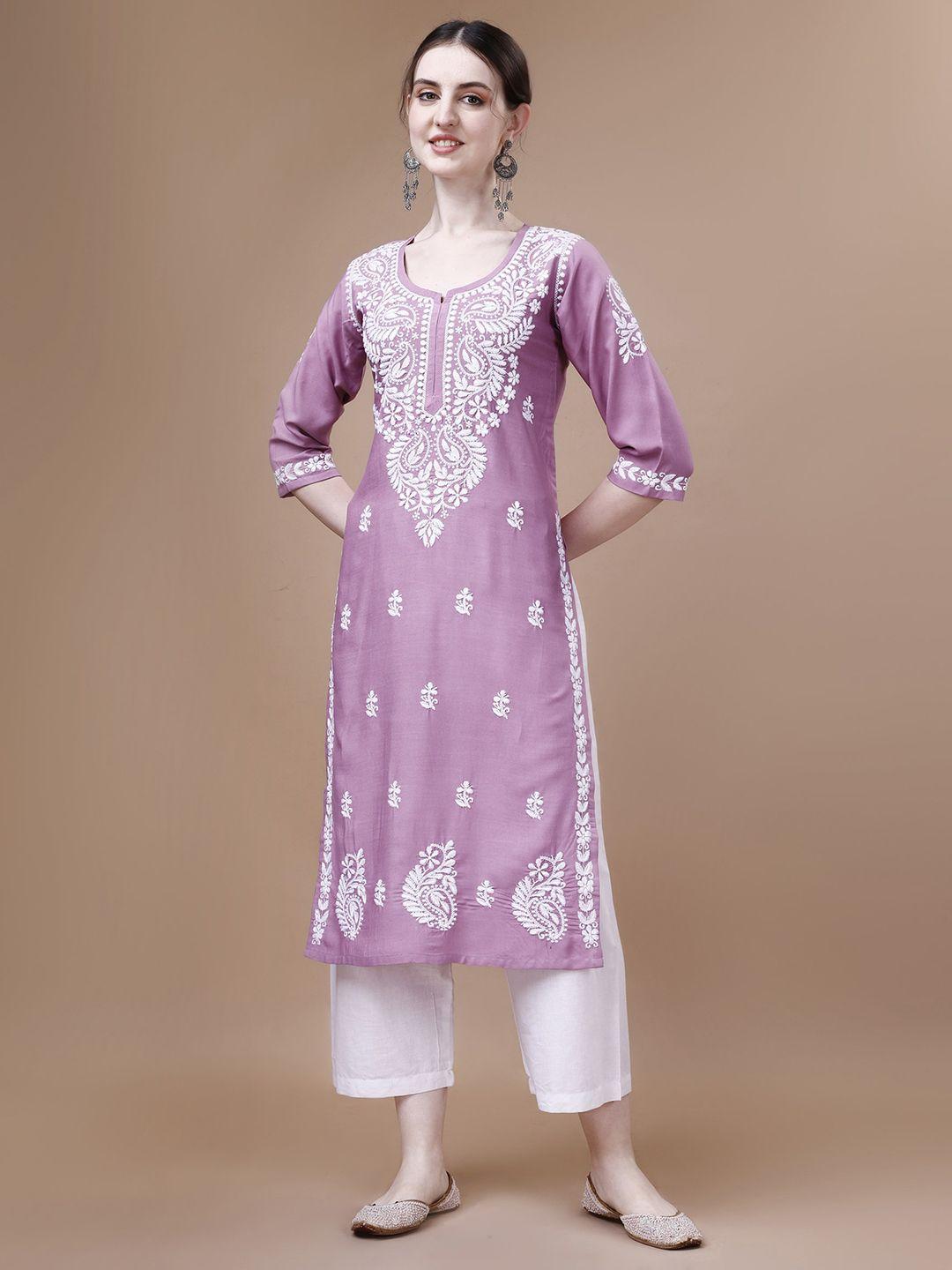 sazrika women floral chikankari kurta