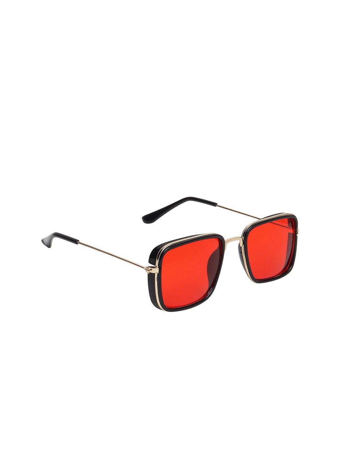 scaglia red square sunglasses with uv protected lens