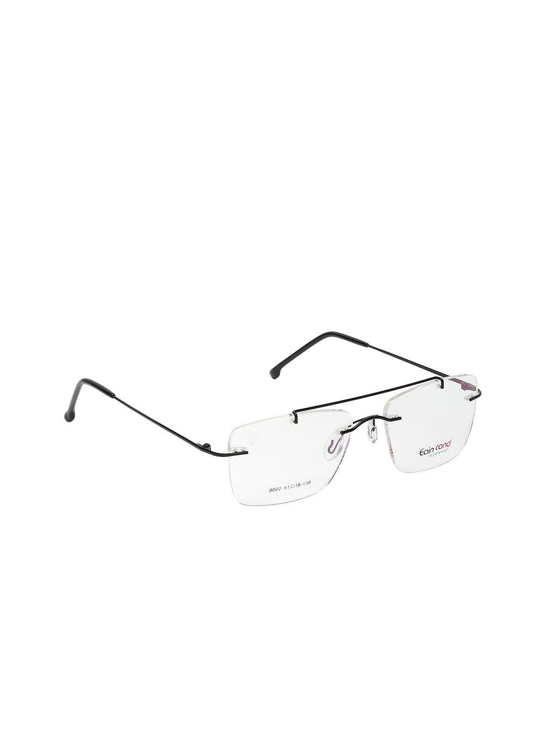 scaglia unisex clear lens & black wayfarer sunglasses with uv protected lens - clr_sqr_scg