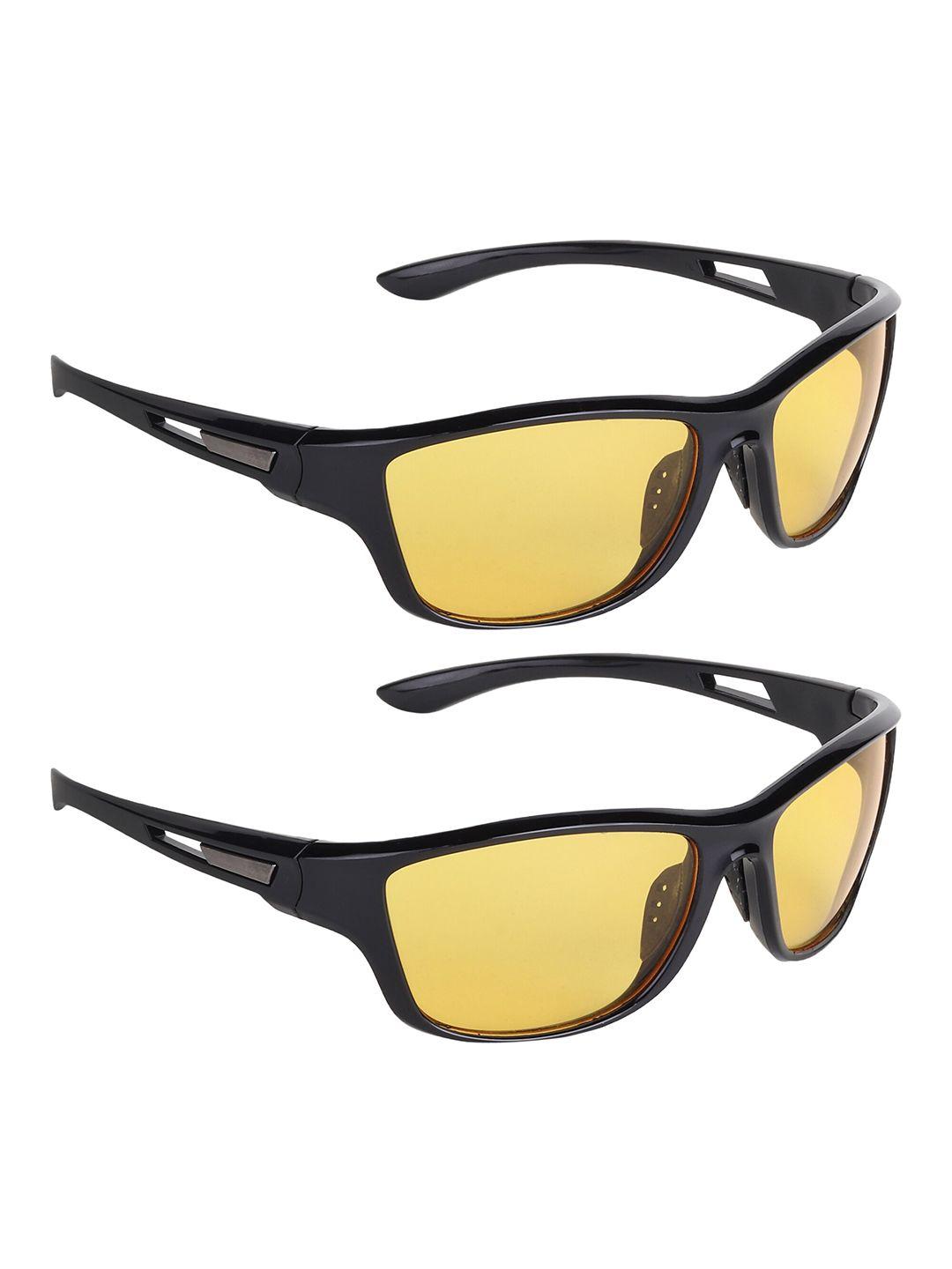 scaglia unisex set of 2 sports sunglasses with uv protected lens