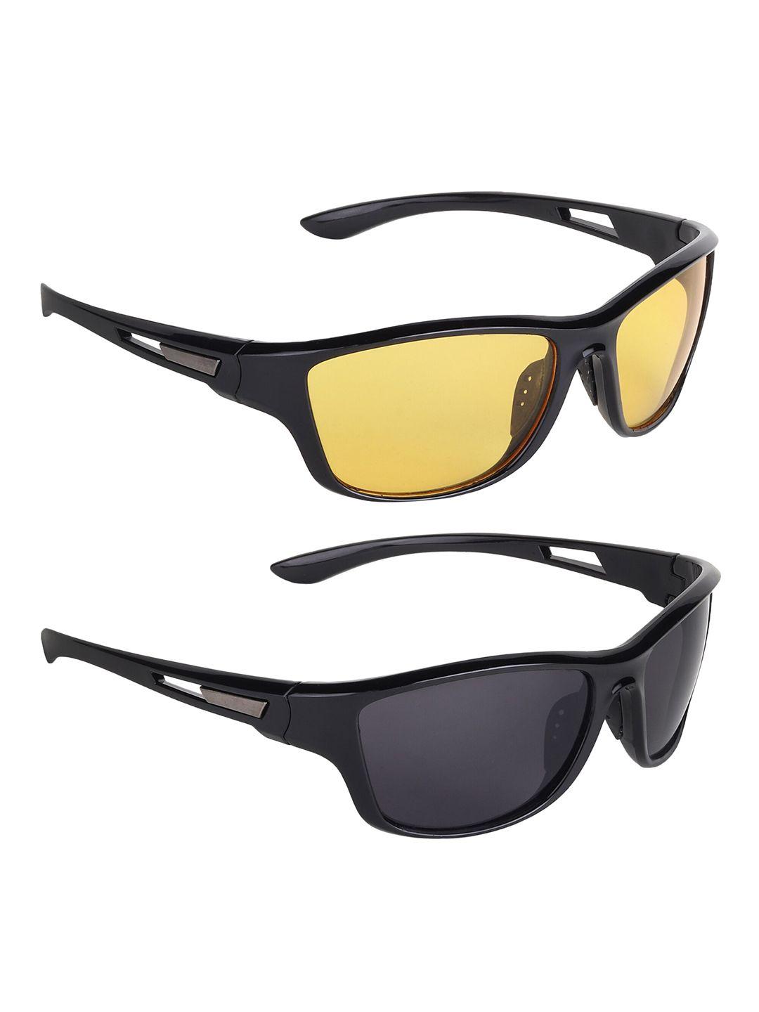 scaglia unisex set of 2 sports sunglasses with uv protected lens