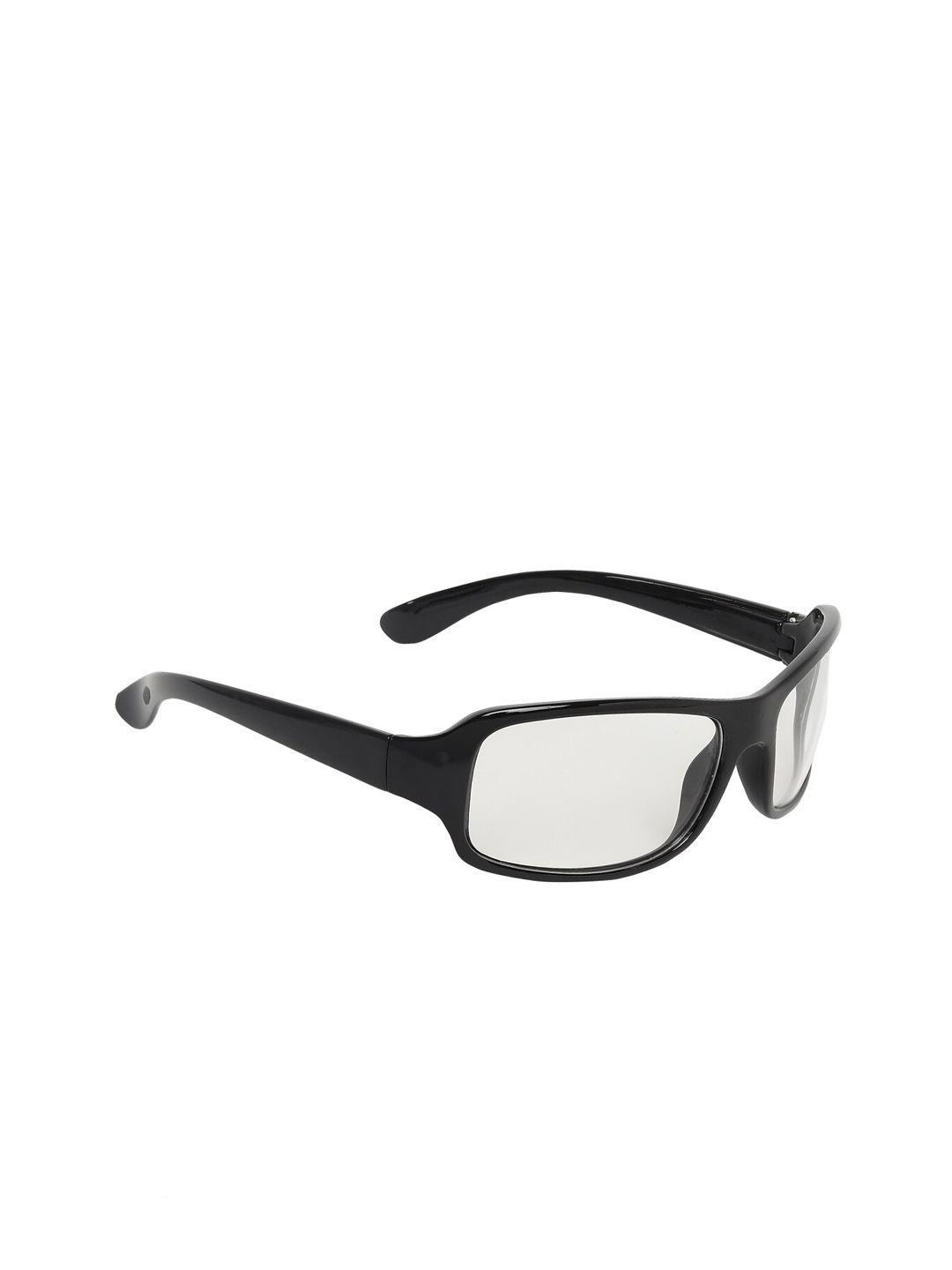 scaglia unisex transparent & black uv protected lens rectangle sunglasses sca_nd_01