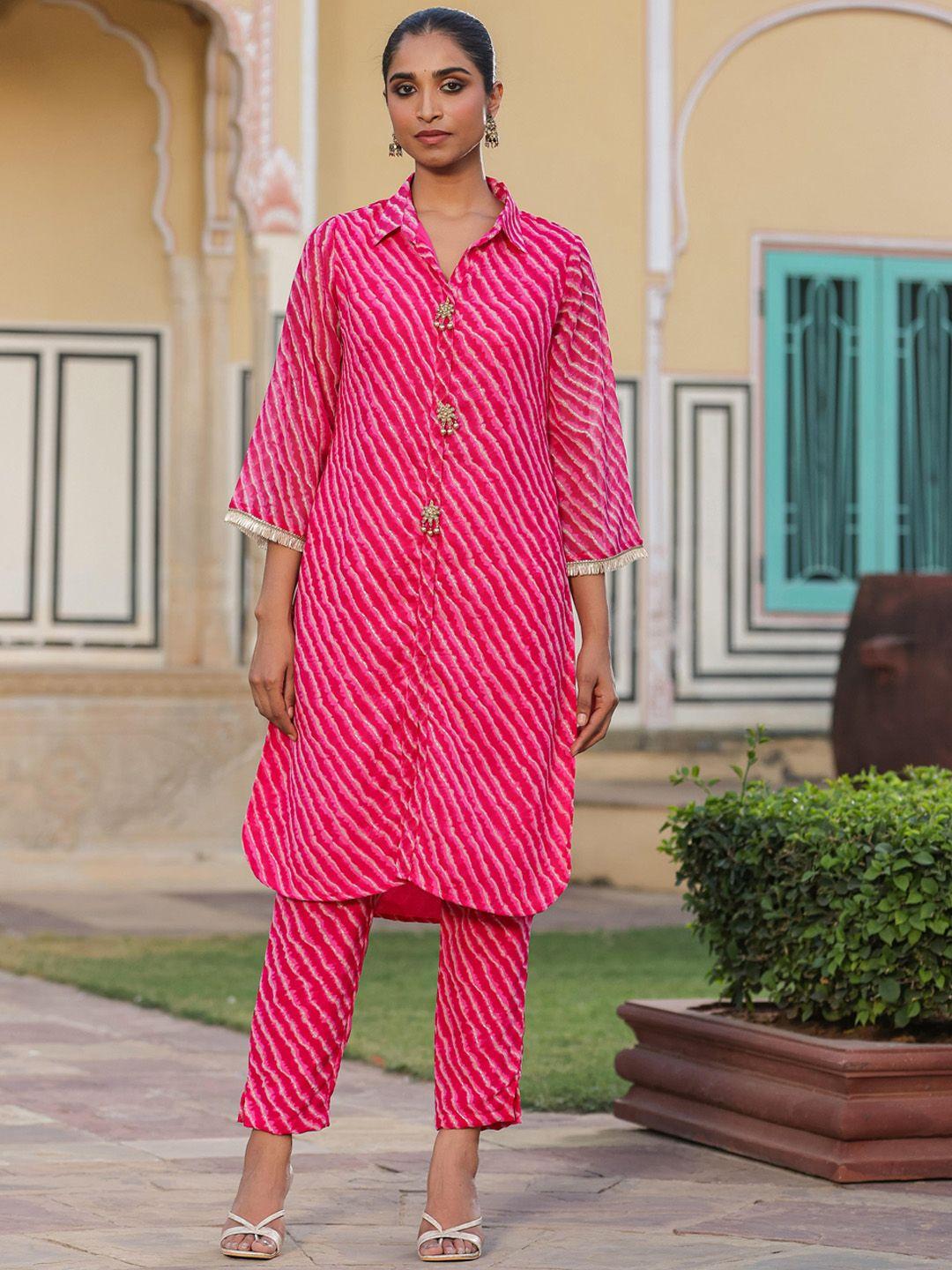 scakhi printed tunic & trousers co-ord