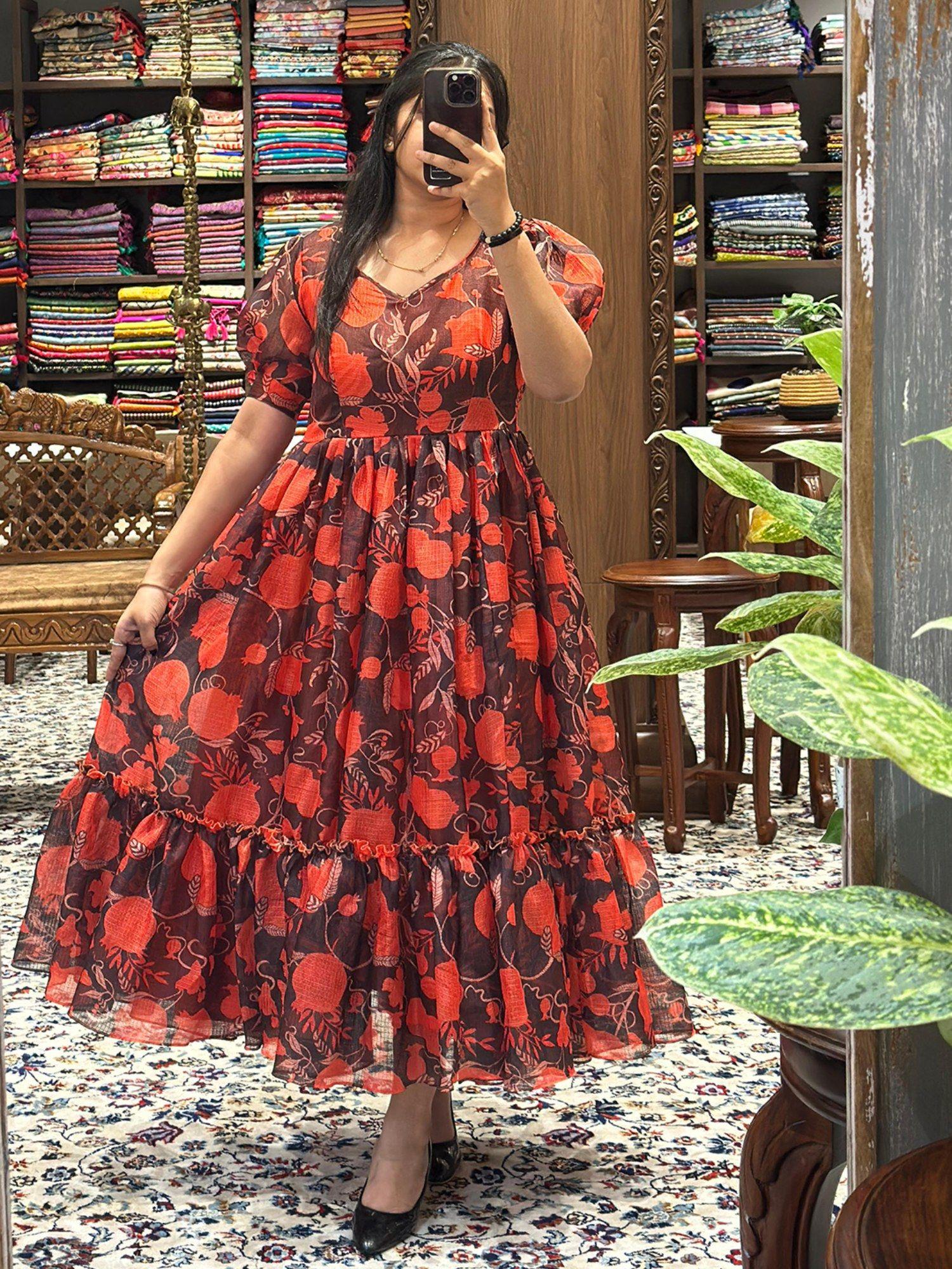 scarlet bloom floral kota maxi dress