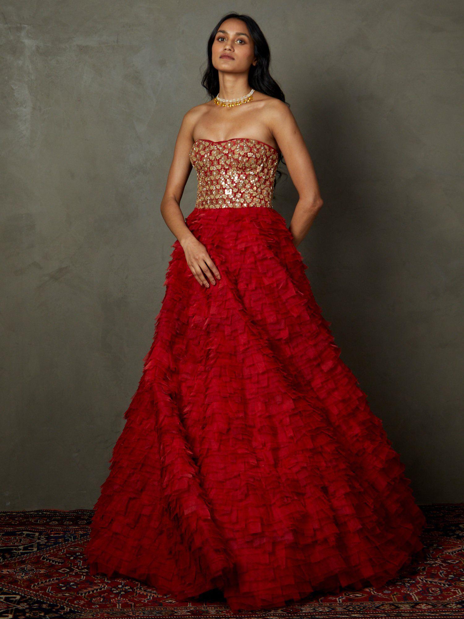 scarlet red aria gown (m)
