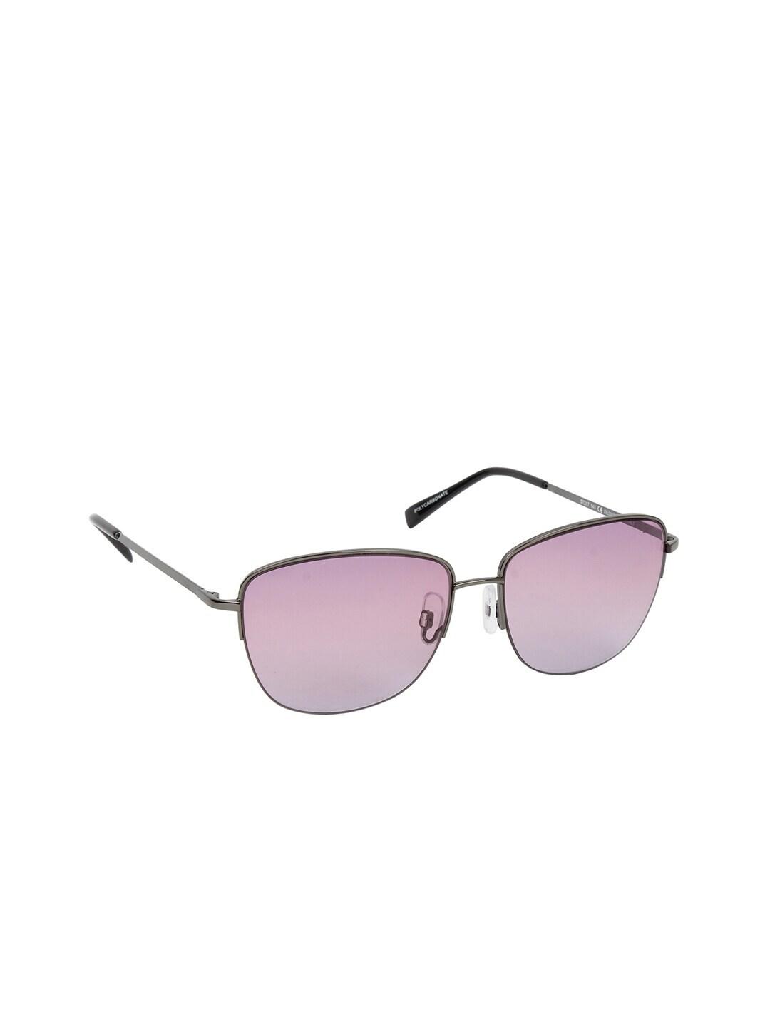 scavin women pink lens & gunmetal-toned cateye sunglasses with uv protected lens