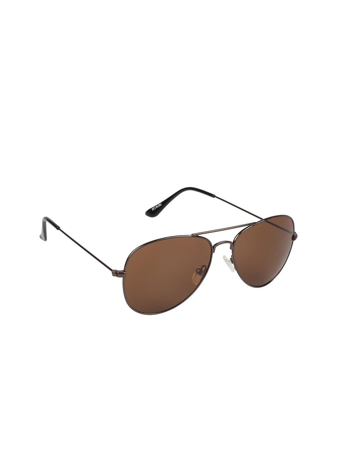 scavin unisex brown lens aviator sunglass with uv protected lens-s940 brn