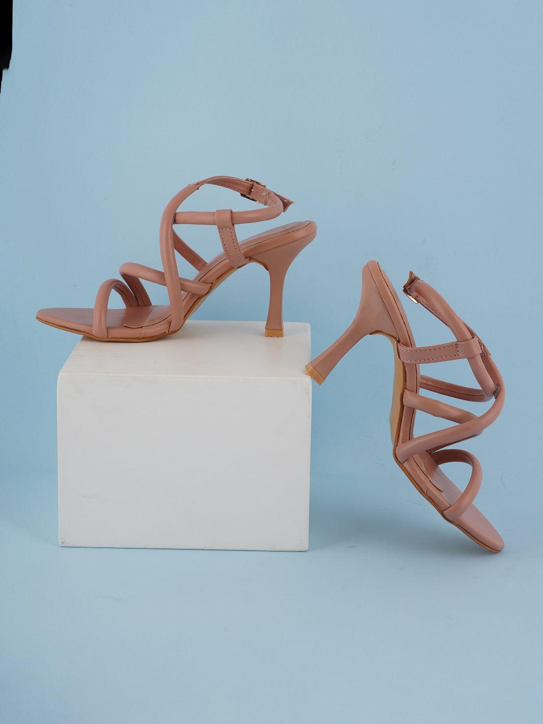 scentra party stiletto sandals with ankle loop