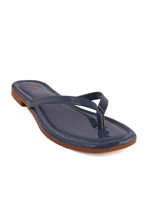 scentra women's navy thong sandals