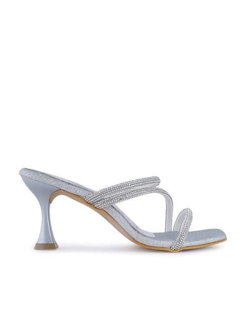 scentra women's silver casual sandals