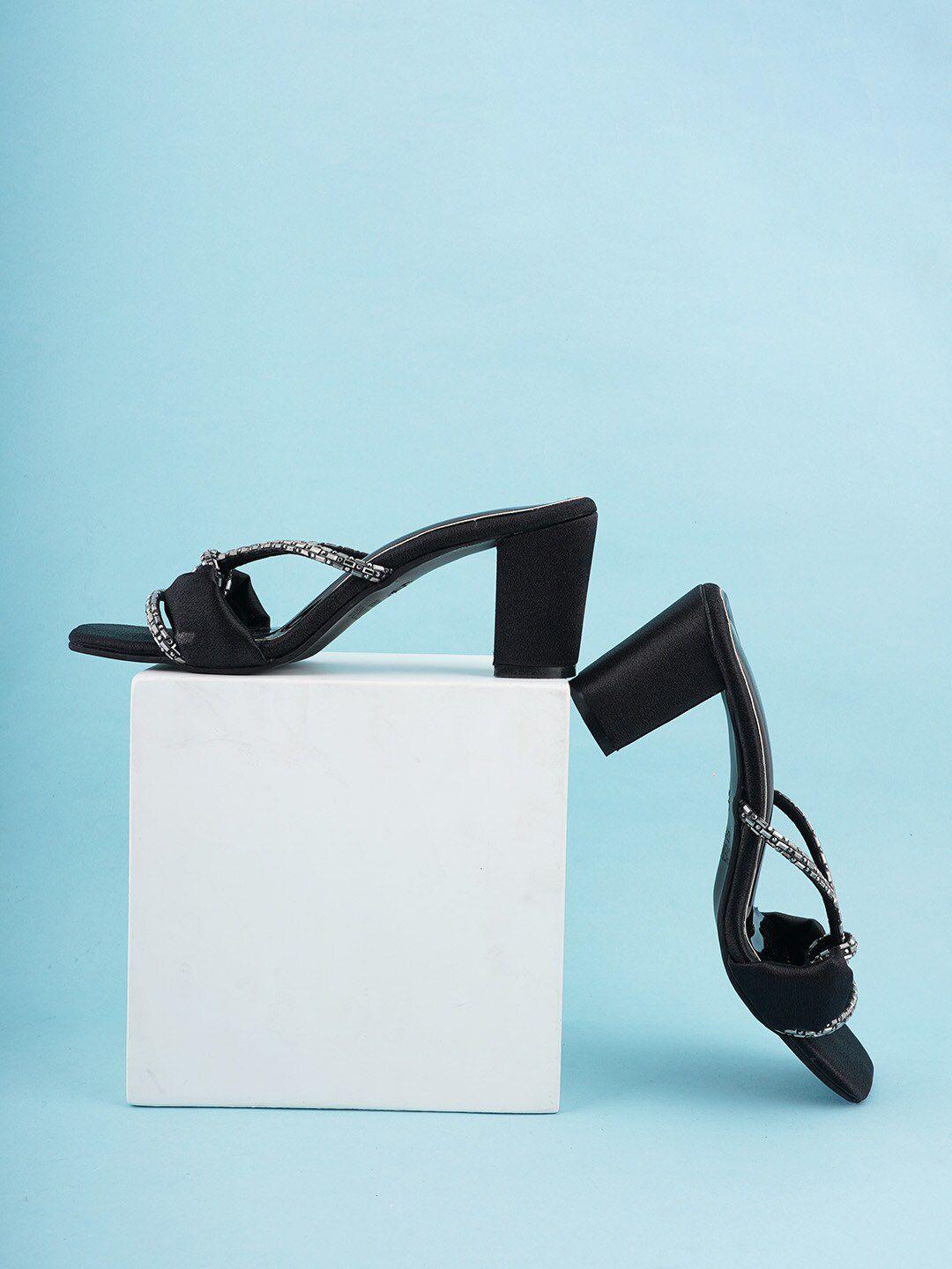 scentra embellished block heels