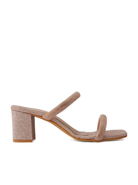 scentra women's rose gold casual sandals