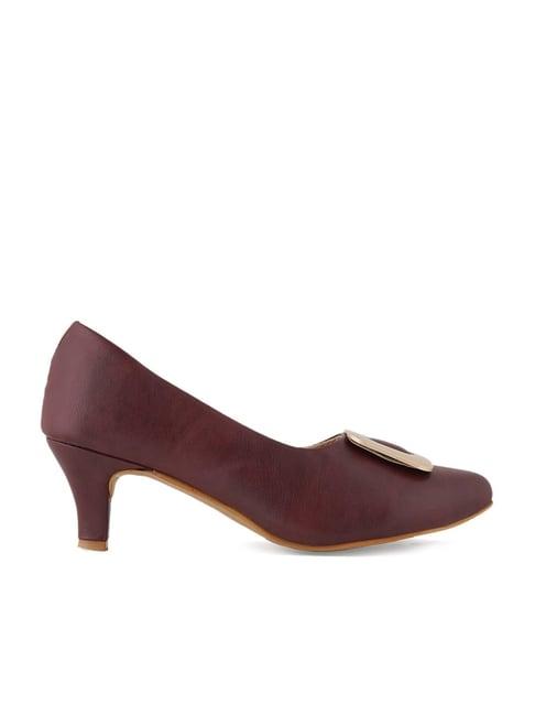 scentra women's spain brown casual pumps