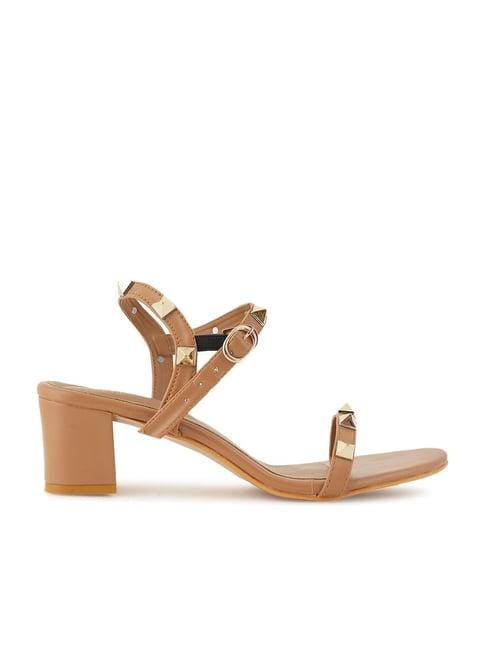 scentra women's tan ankle strap sandals