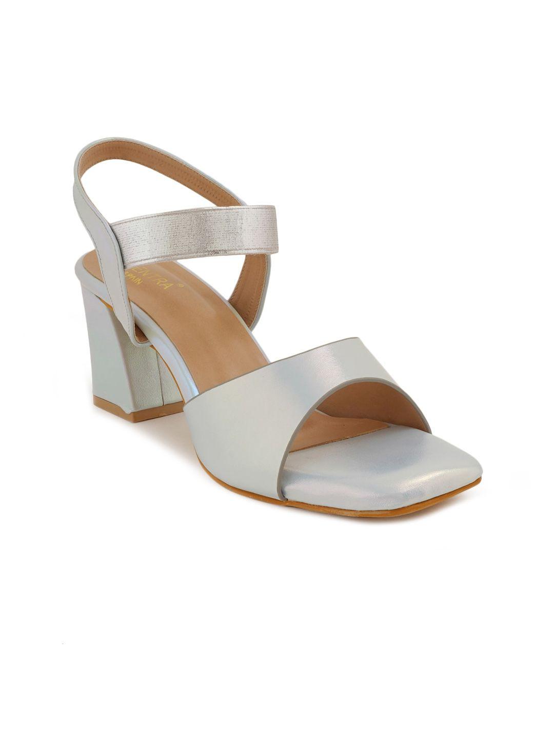 scentra women grey backstrap block heels