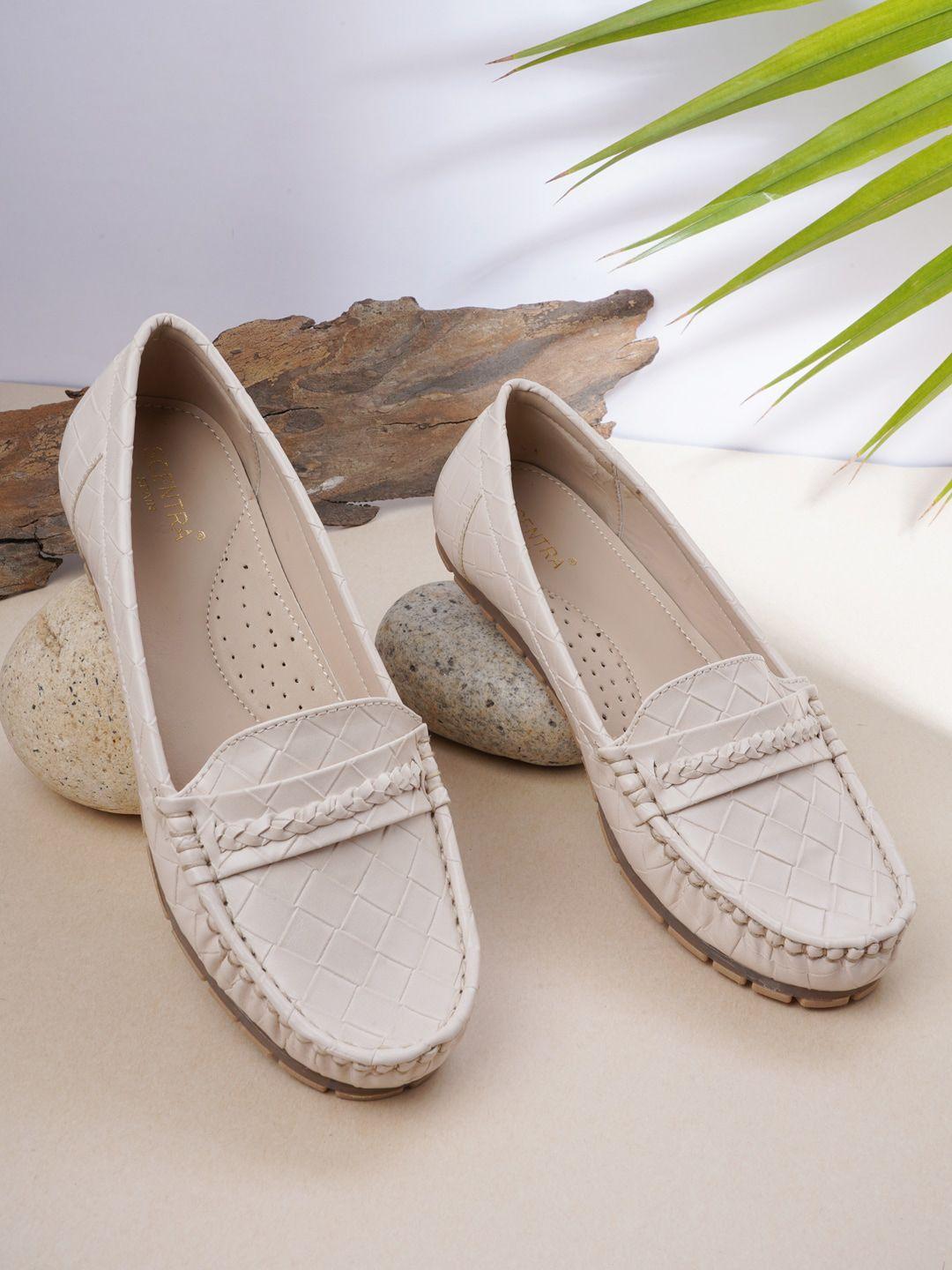 scentra women textured comfort insole loafers