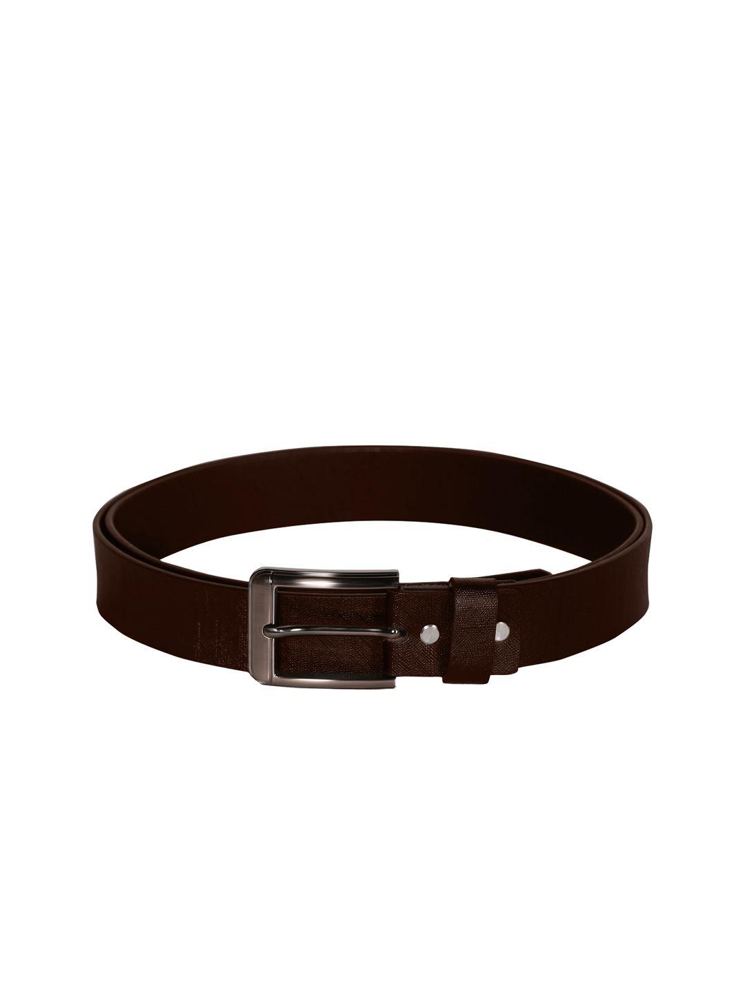 scharf men brown solid leather belt