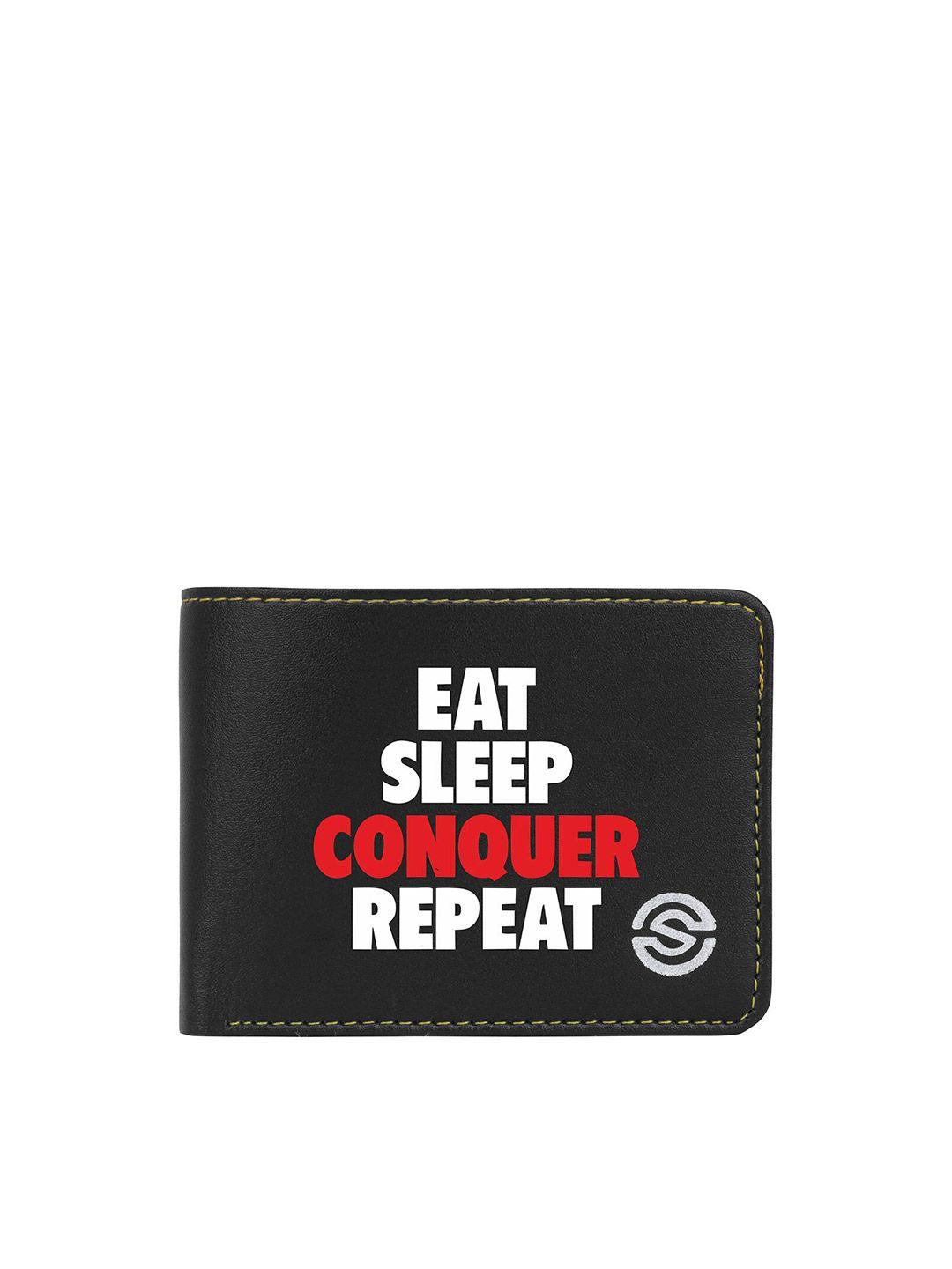 scharf men typography printed two fold wallet