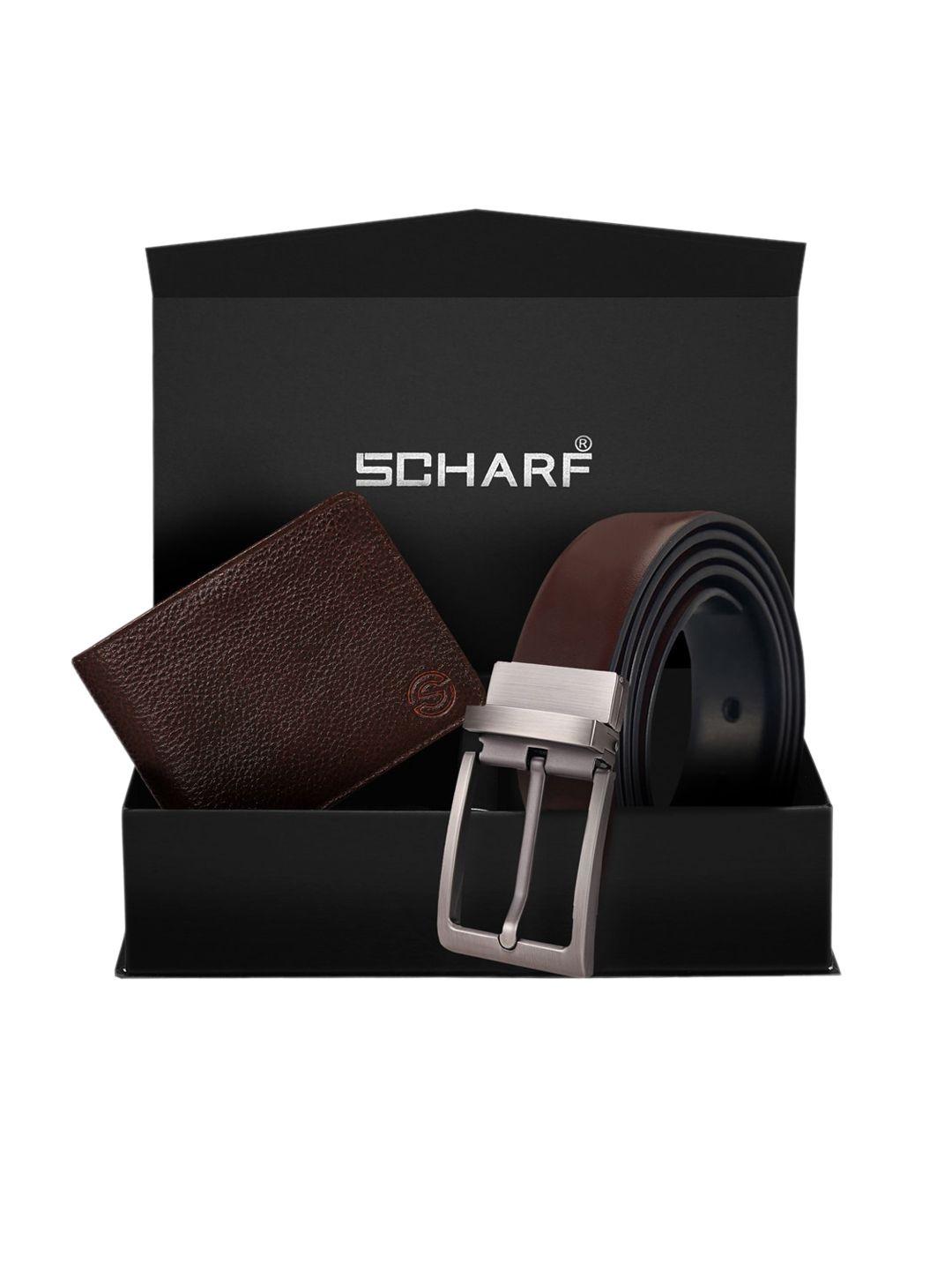 scharf men brown accessory gift set