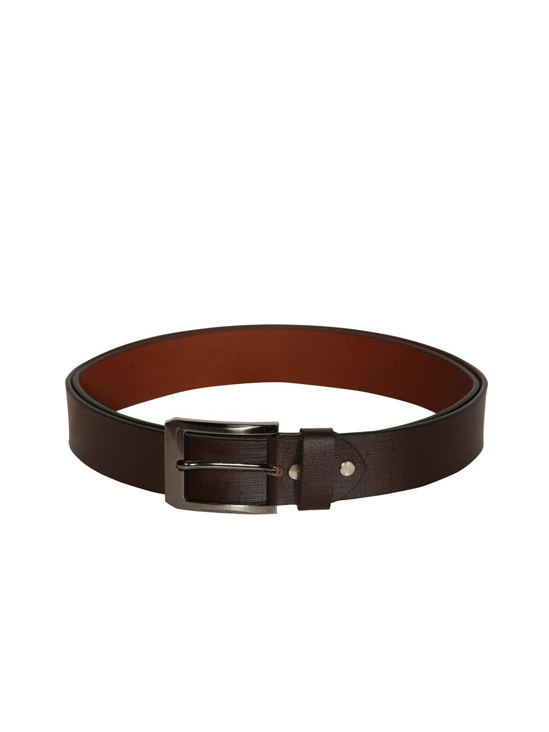 scharf men brown solid leather belt