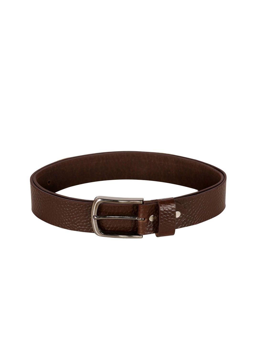 scharf men brown solid leather belt