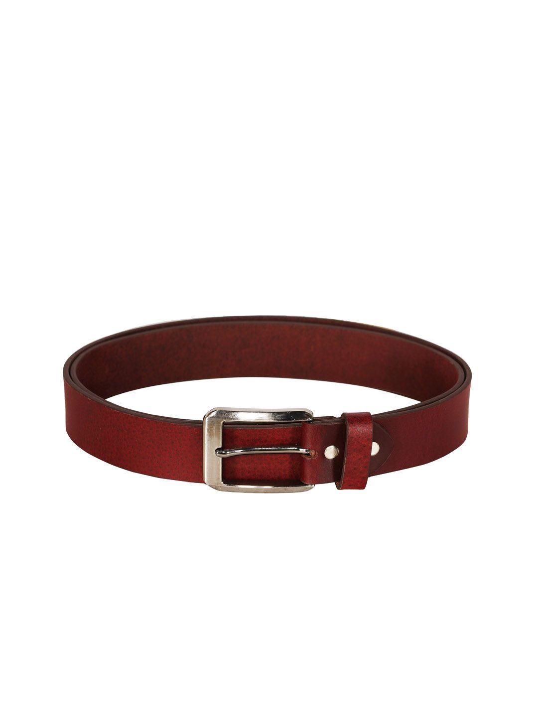 scharf men maroon & maroon solid belt