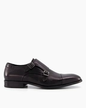 schemer panelled monk shoes