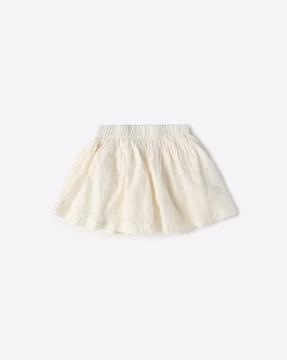 schiffli skirt with elasticated waistband