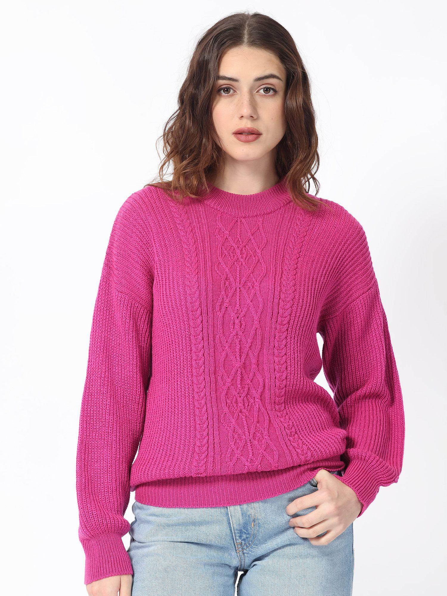 schmitt fluorescent pink knitted sweater