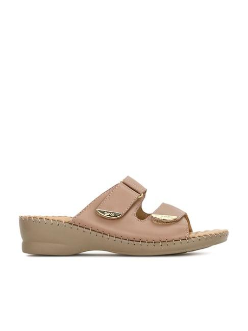 scholl by bata women's nude pink casual wedges
