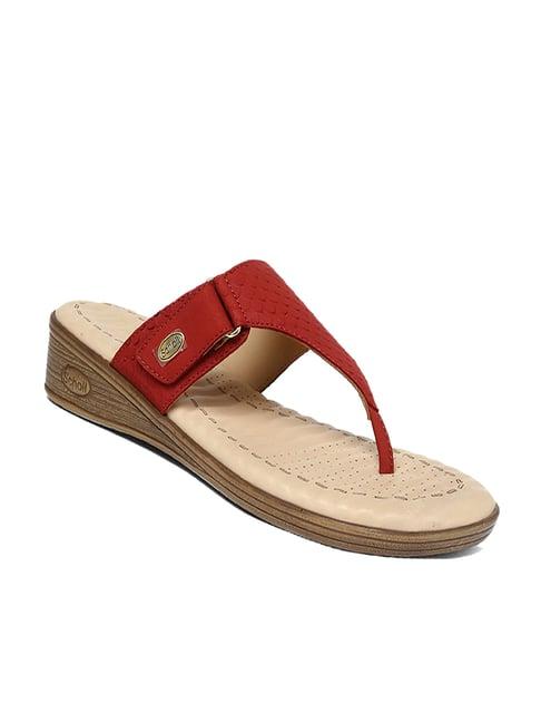 scholl by bata women's elena red thong sandals