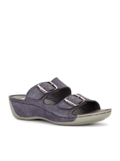 scholl by bata women's purple slide sandals