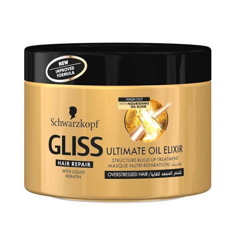 schwarzkopf gliss hair repair ultimate oil elixir structure build-up treatment/mask