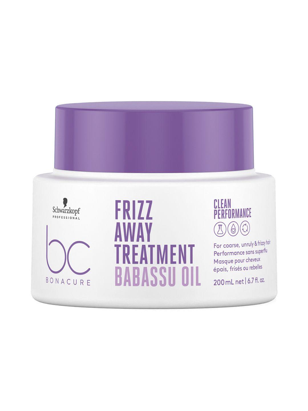 schwarzkopf professional bonacure frizz away treatment hair mask with babassu oil - 200ml