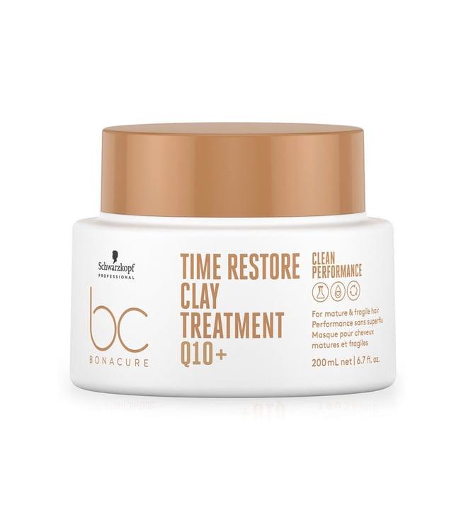 schwarzkopf professional bonacure time restore clay treatment mask with q10+ - 200 ml