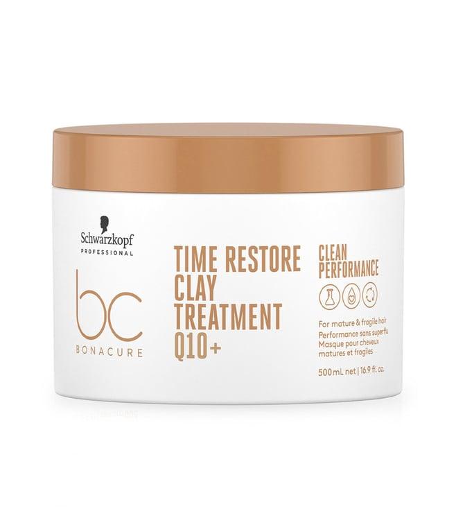 schwarzkopf professional bonacure time restore clay treatment mask with q10+ - 500 ml