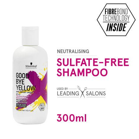 schwarzkopf professional goodbye yellow neautralising shampoo | sulfate free | for balayage and blonde hair