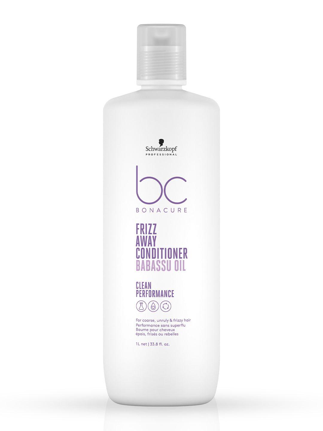 schwarzkopf professional bonacure frizz away conditioner with babassu oil for dry hair-1l