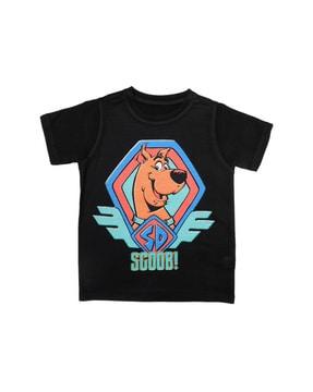 scoob print crew-neck t-shirt