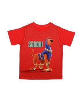 scoob print crew-neck t-shirt