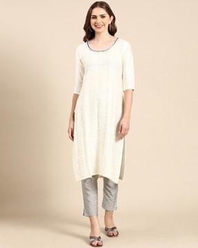 scoop-neck anarkali kurta