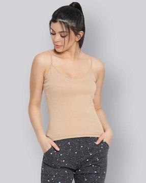 scoop-neck camisole with adjustable strap