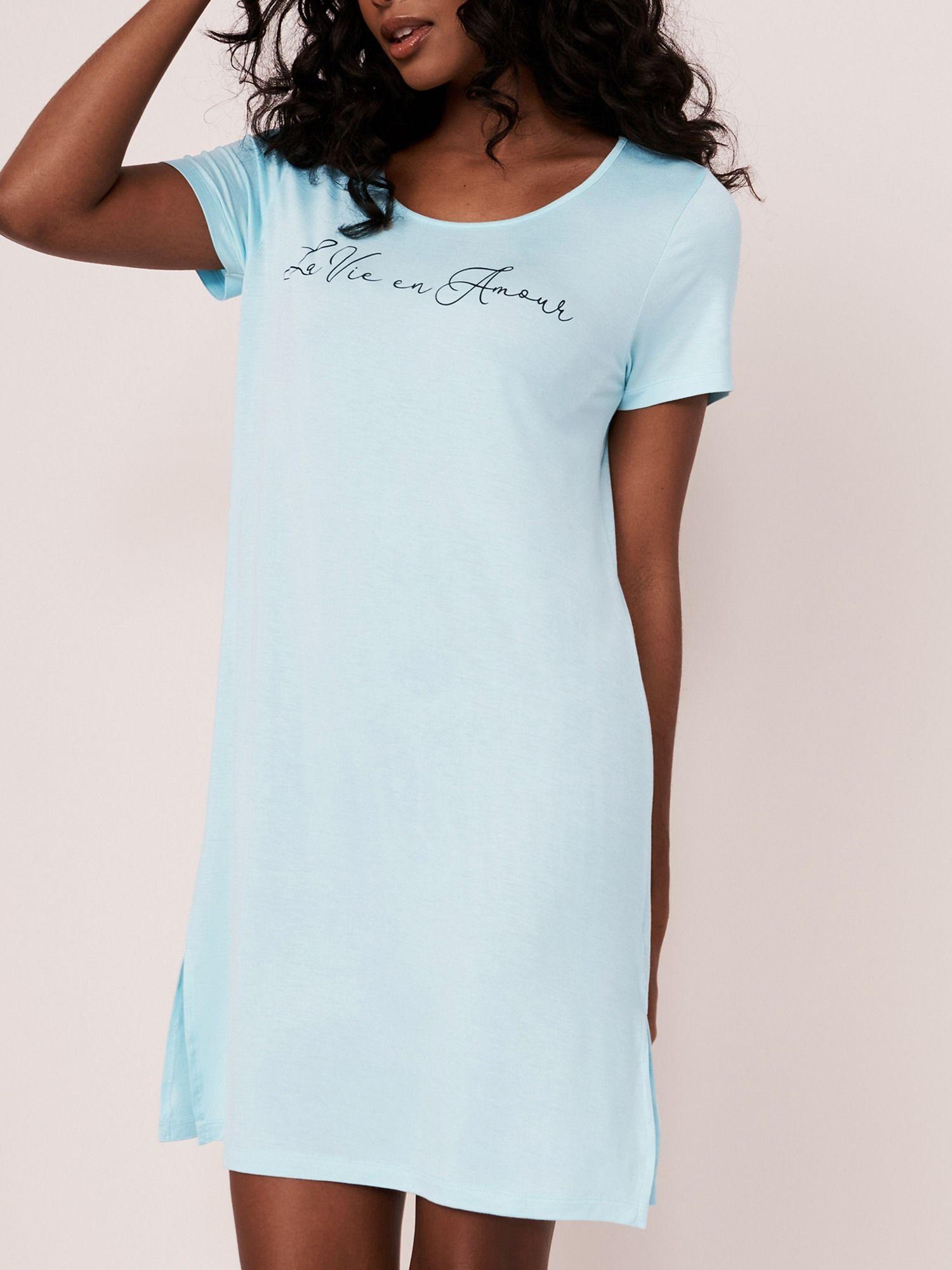 scoop neck short sleeve sleepshirt