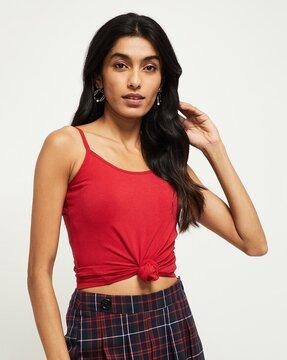 scoop-neck strappy camisole